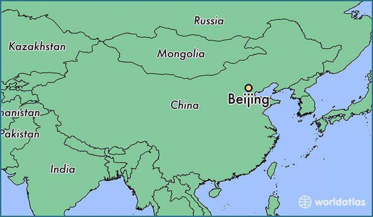peta dari China menunjukkan Beijing