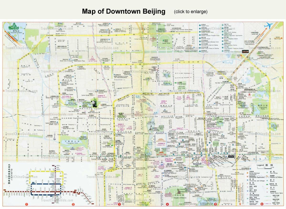 pusat kota Beijing peta
