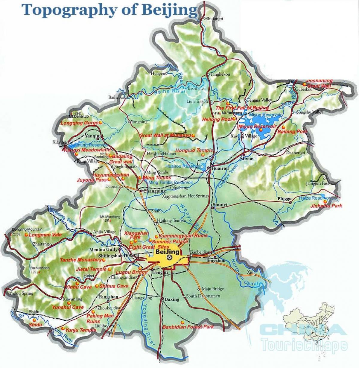 peta topografi Beijing