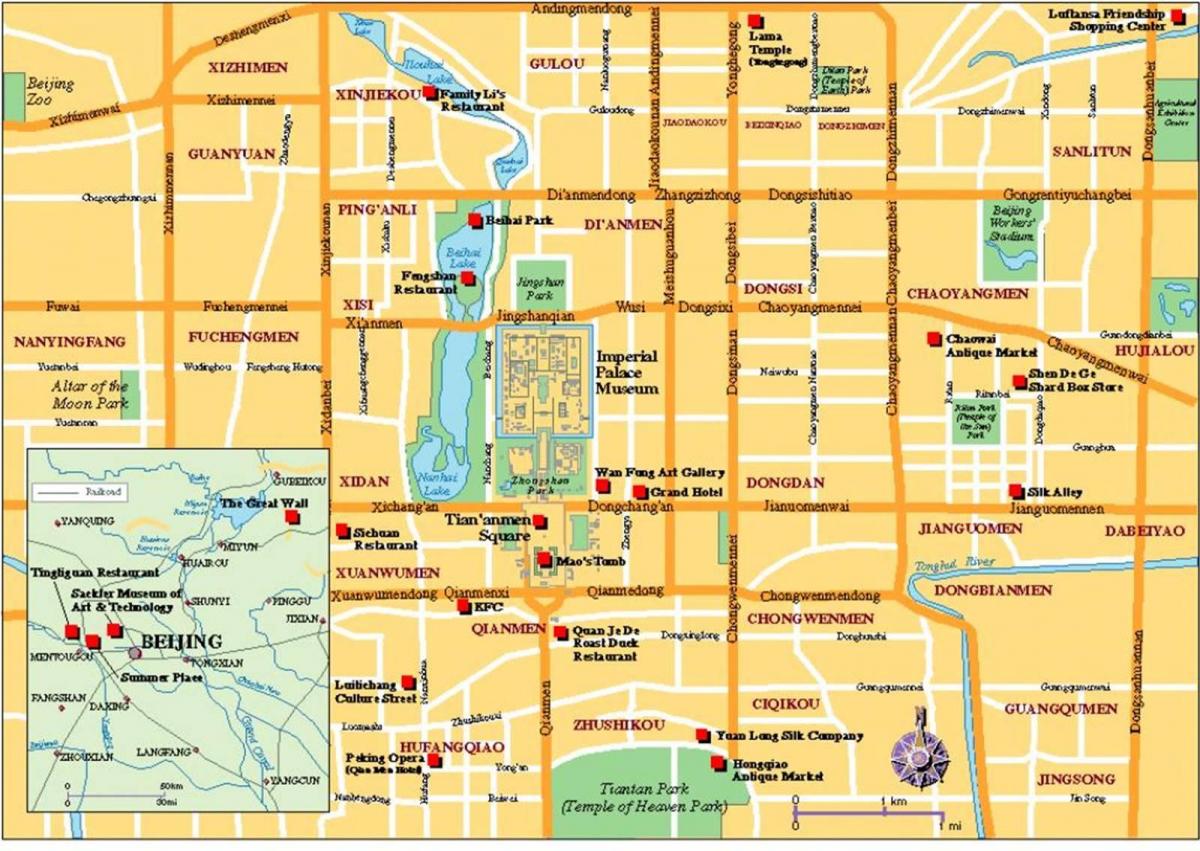 peta wisata kota Beijing