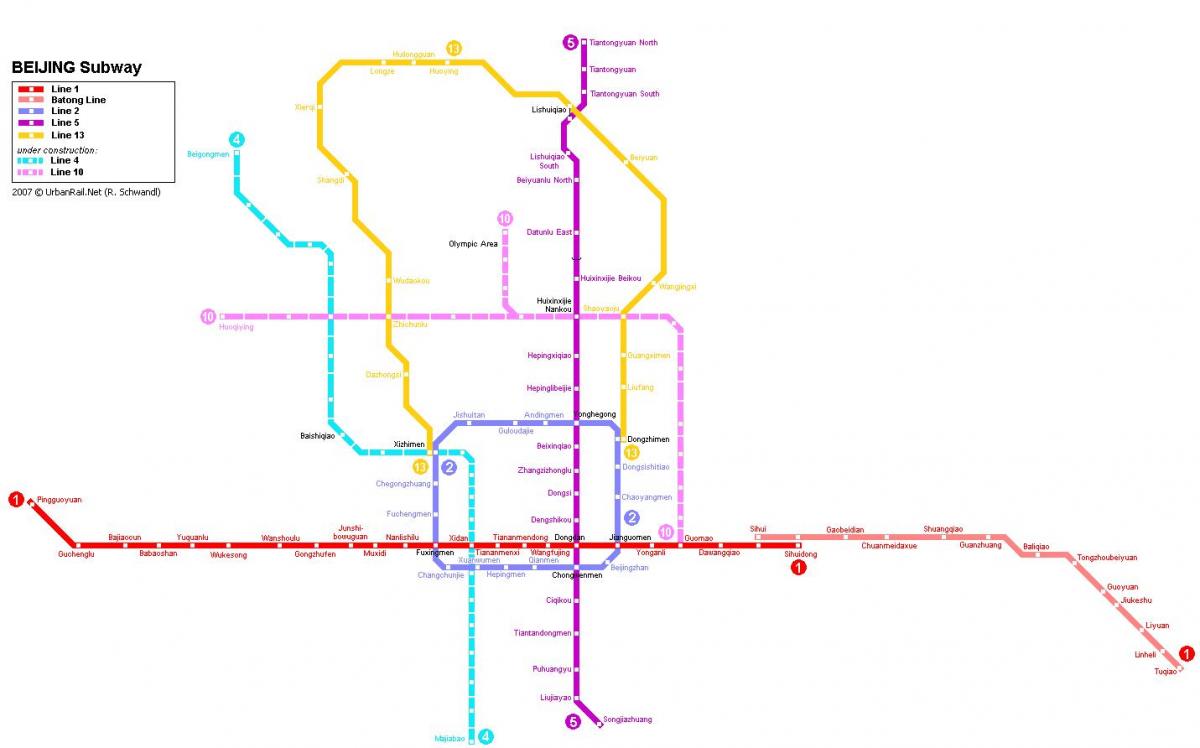 peta dari Beijing underground city