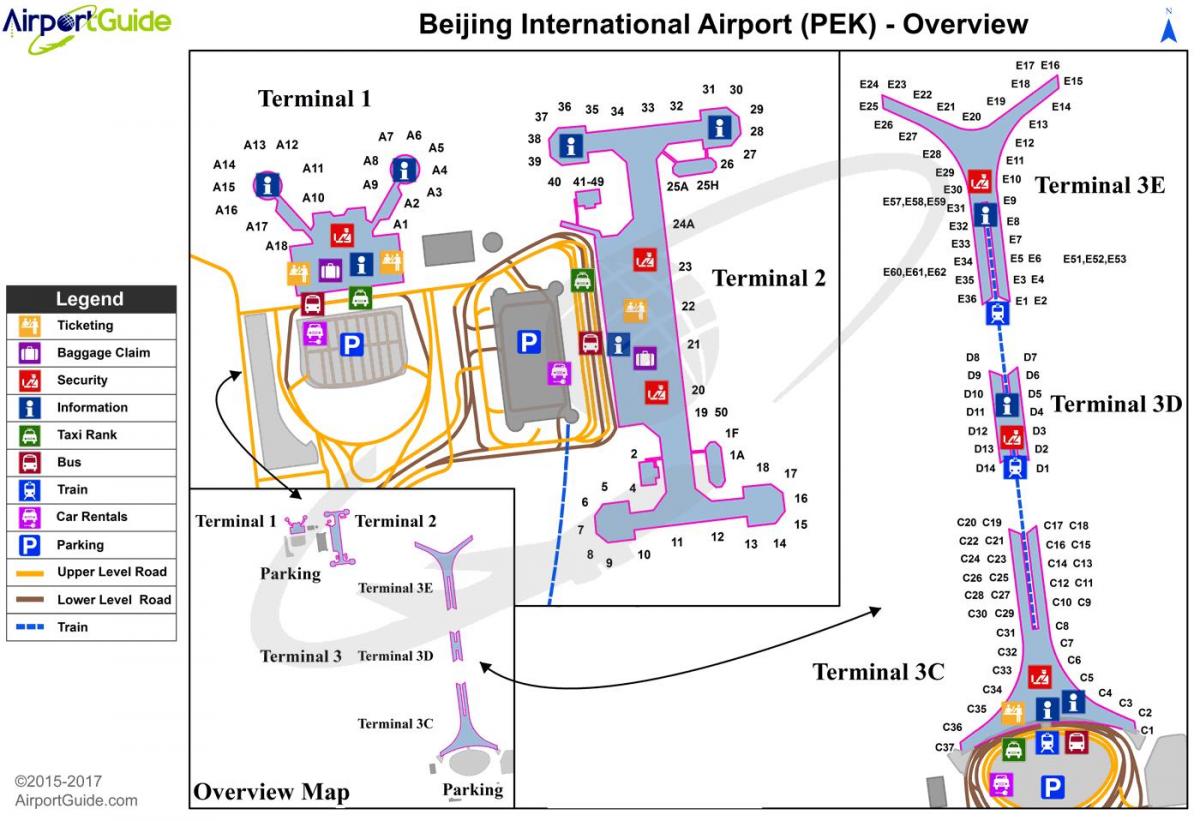 Peking bandara peta