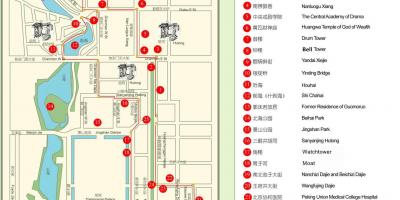 Peta dari Beijing hutong